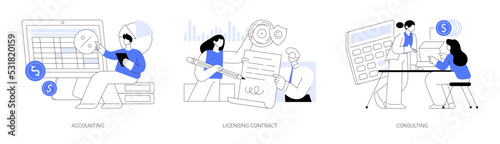 Professional help abstract concept vector illustrations.