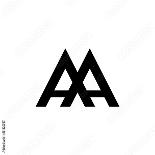 initials AA, AM, AMA, M logo vector photo