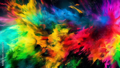 Explosion of color abstract background #88 © Ben