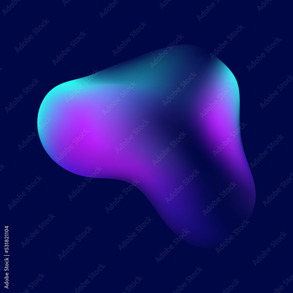 blue purple graded liquid form one - obrazy, fototapety, plakaty 