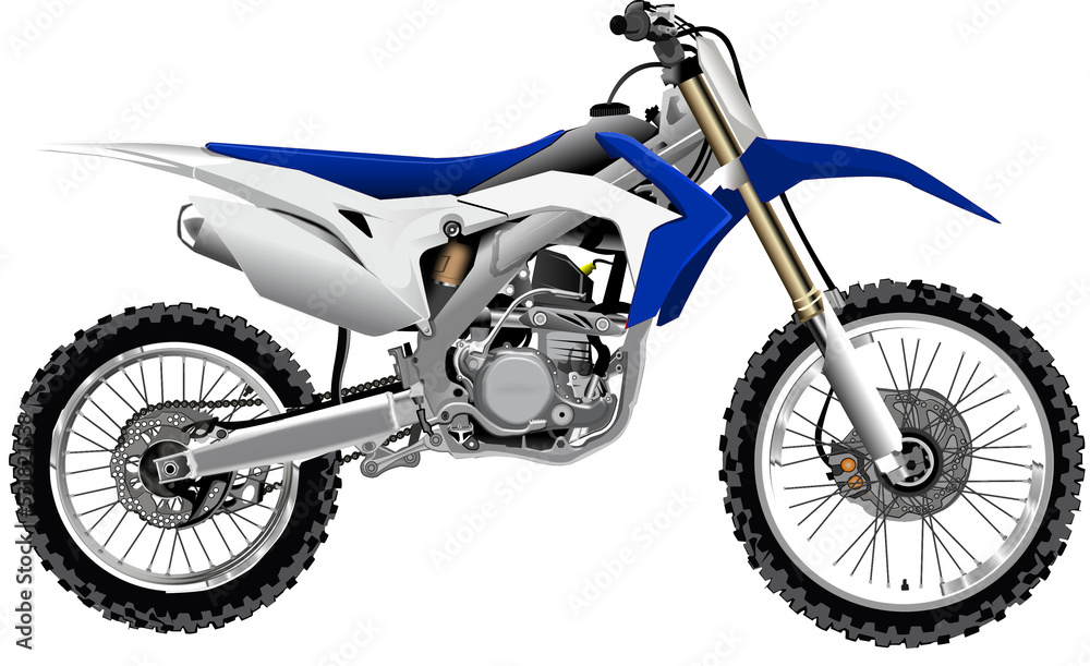 Obraz premium motocross off road motorcycle blue