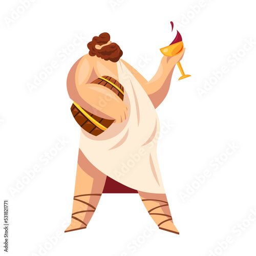 Greek myth character. Athena, Hephaestus, Ares, Poseidon, Zeus, Dionysus, Aphrodite, Apollo. Vector illustration