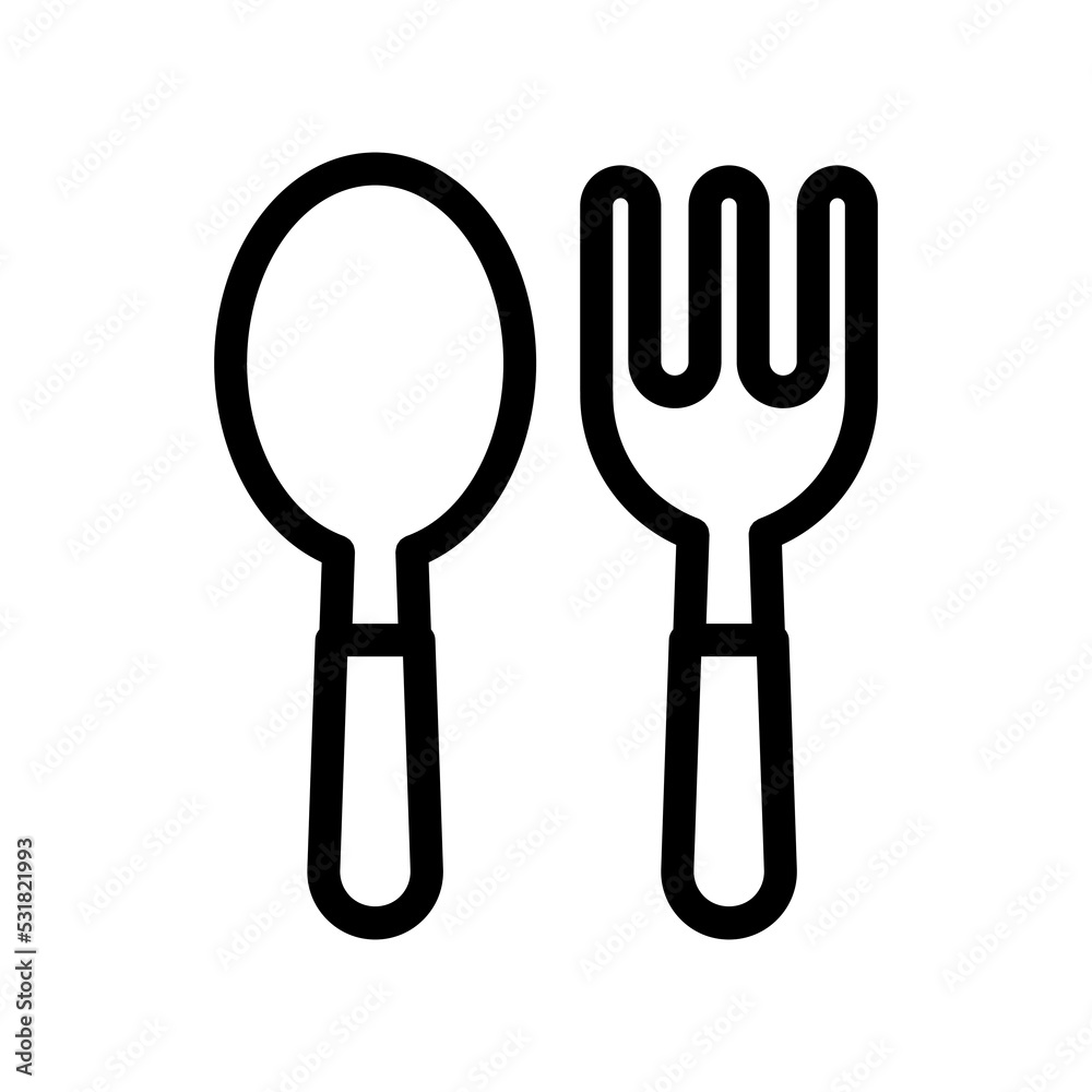 cutlery line icon illustration vector graphic cutlery line icon illustration vector graphic