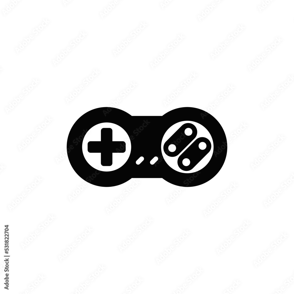 Gamepad, technology icon in black flat glyph, filled style isolated on white background Gamepad, technology icon in black flat glyph, filled style isolated on white background