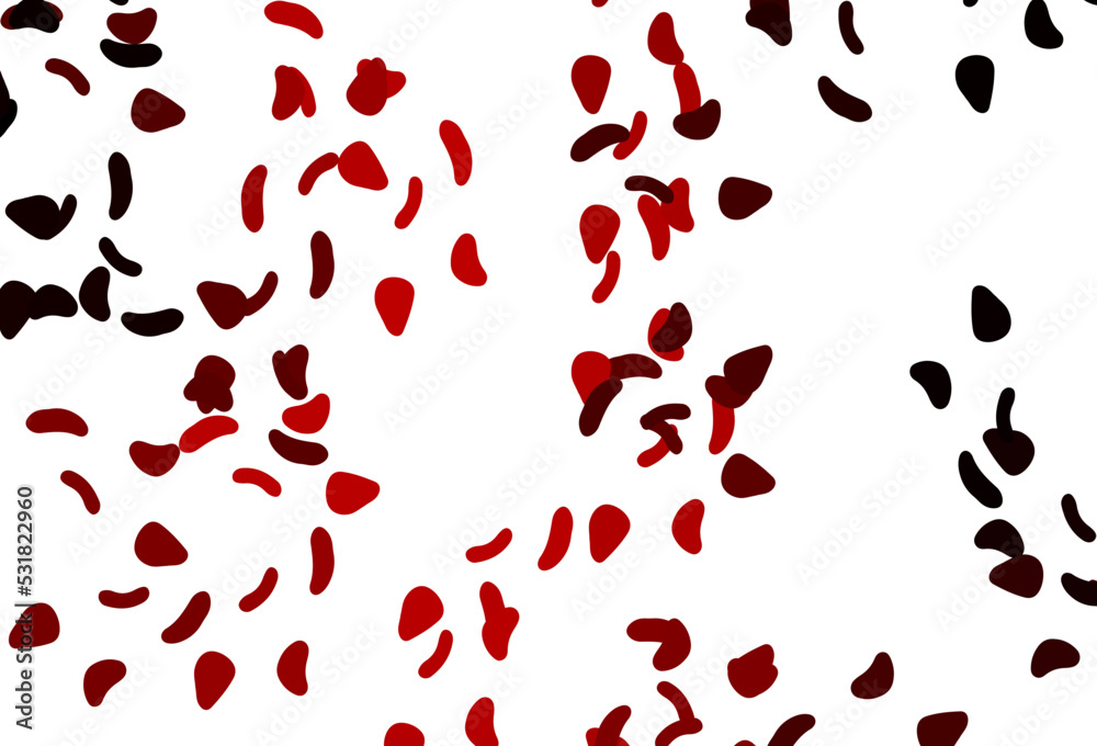 Light Red vector pattern with chaotic shapes. Light Red vector pattern with chaotic shapes.