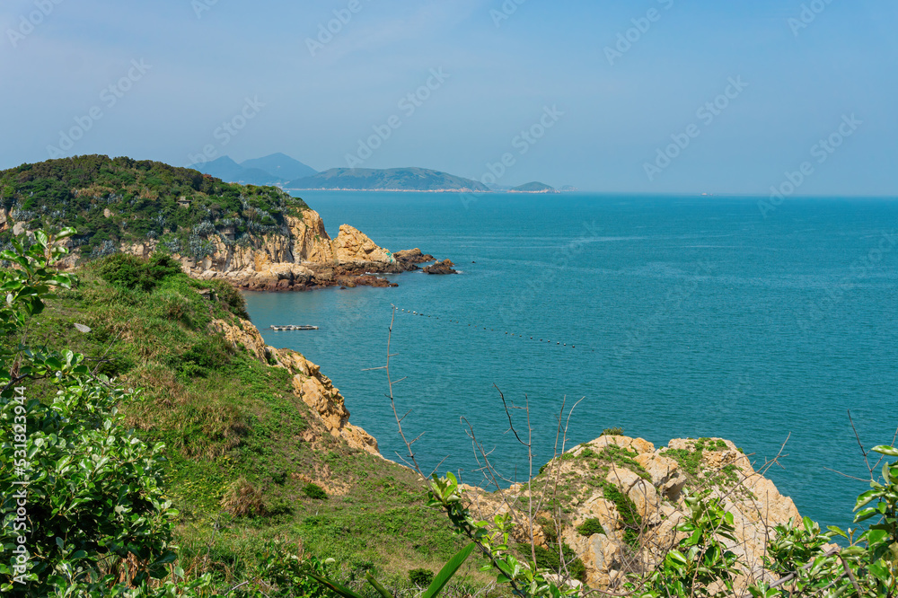 Sunny view of landscape of the Nangan Township shore Sunny view of landscape of the Nangan Township shore