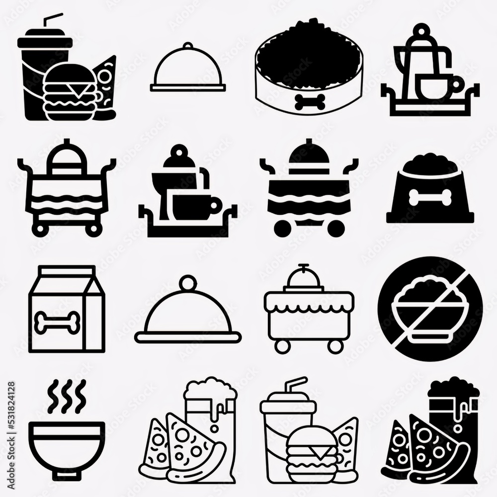Big set of food icons Big set of food icons
