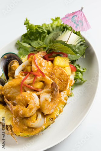 Pineapple seafood Curry