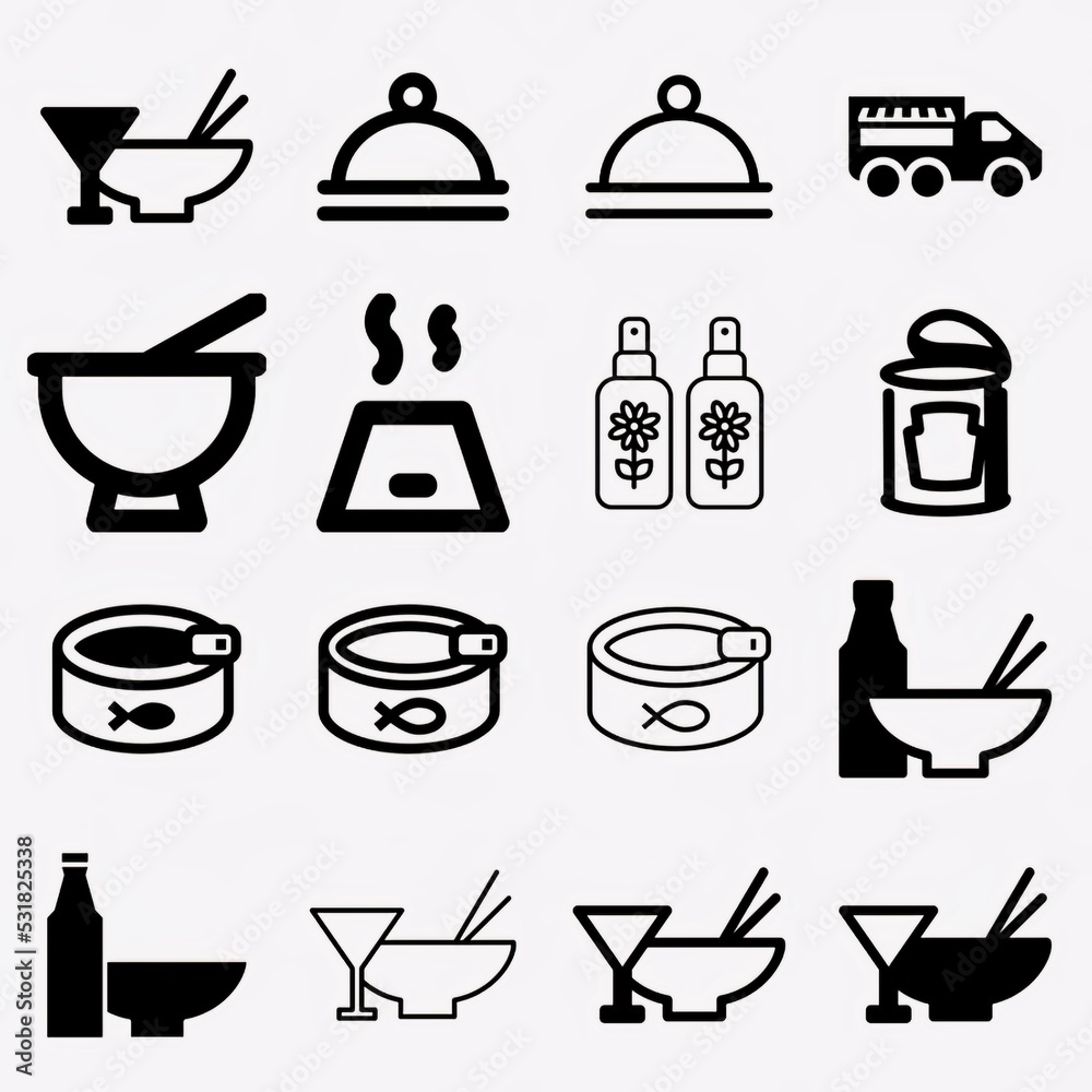 Big set of food icons Big set of food icons