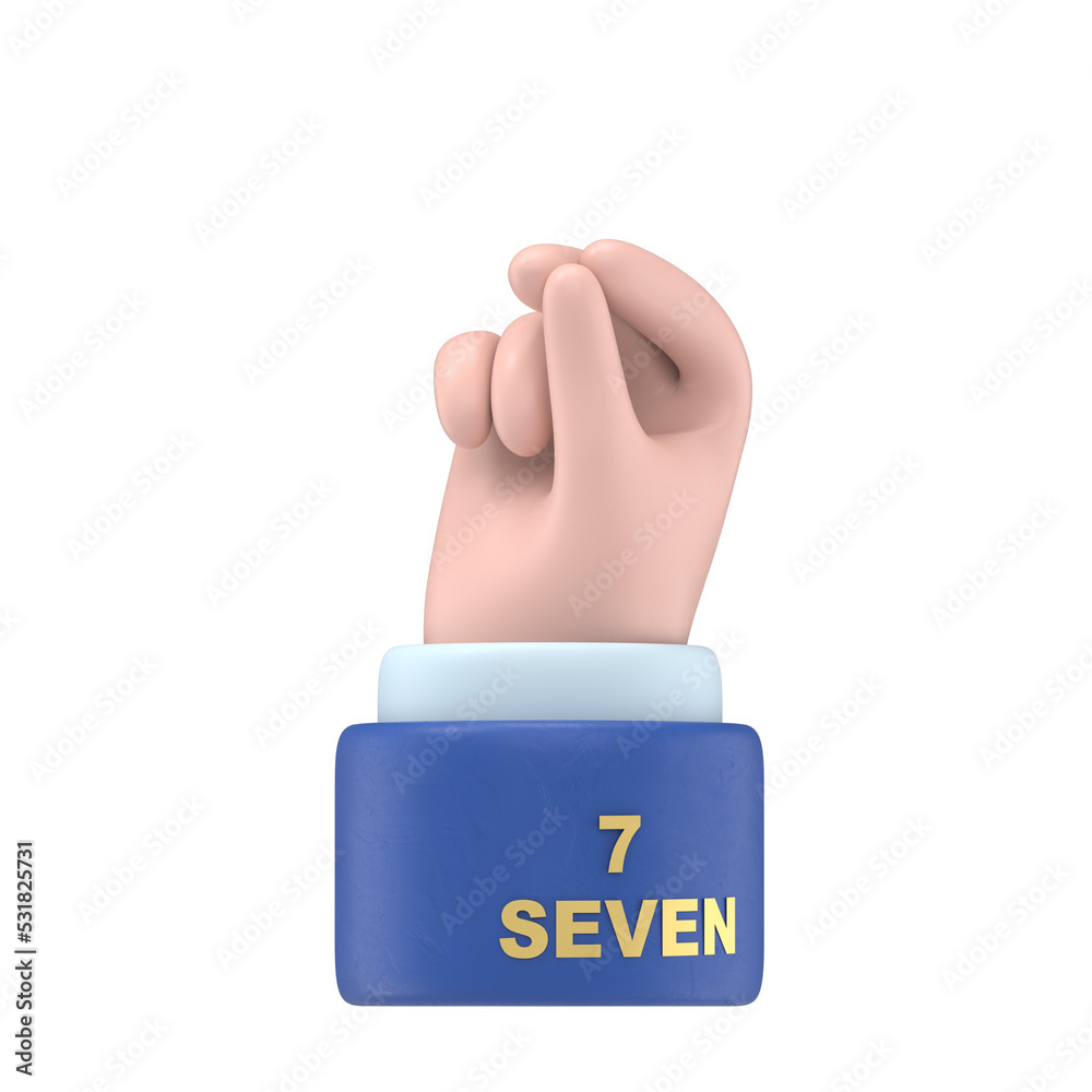 Transparent Backgrounds Mock-up.Five fingers counting icon.3d hand ...