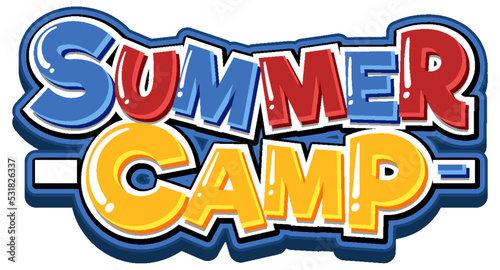Font design for word summer camp