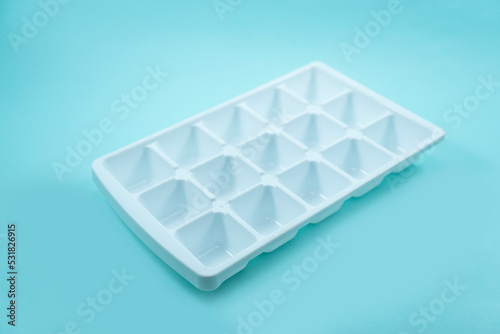 Ice cube mold with elastic plastic material, strong ductile