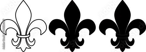 Obraz fleur de lis icon set isolated on white background