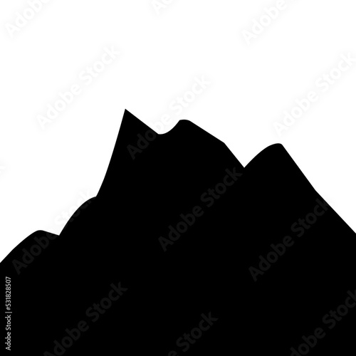 Black mountain vector