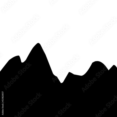 Black mountain vector