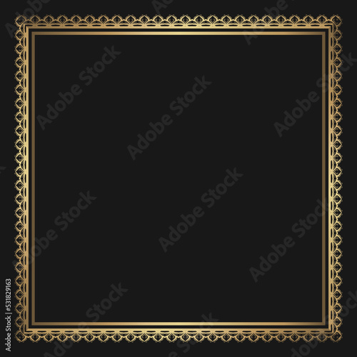 gold vintage frame border ornament