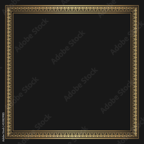 gold vintage frame border ornament