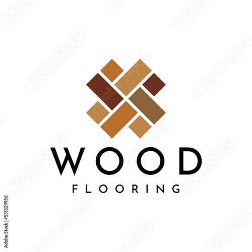 wood flooring logo design