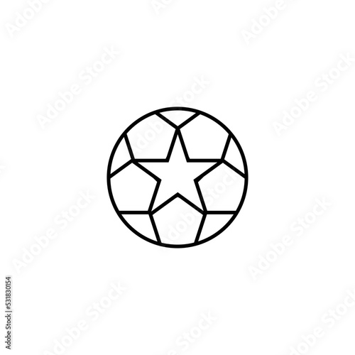 FOOTBALL ICON line design template vector isolated illustration