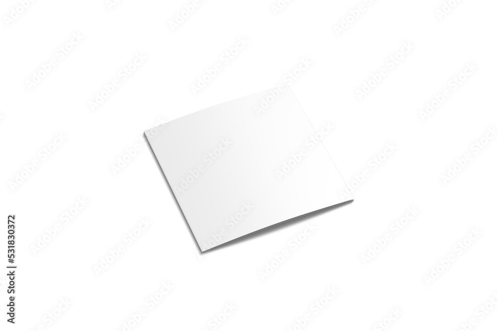 Blank square trifold brochure mockup Blank square trifold brochure mockup