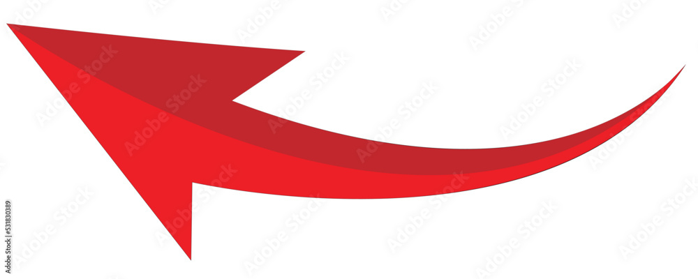 red arrow icon on white background. flat style. arrow icon for your web site design, logo, app, UI. arrow indicated the direction symbol. curved arrow sign. red arrow icon on white background. flat style. arrow icon for your web site design, logo, app, UI. arrow indicated the direction symbol. curved arrow sign.