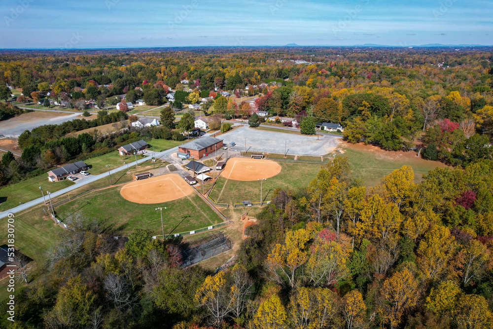 Arcadia Ball Fields, Lexington, North Carolina. Fall Colors. 2