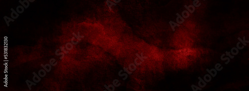 Dark Red horror scary background. Dark grunge red texture concrete. Dark grunge red concrete. Red textured stone wall background. Dark edges. Dark red grungy background or texture.
