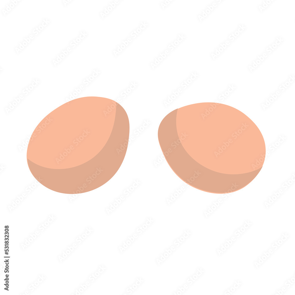 Two eggs on white background Two eggs on white background