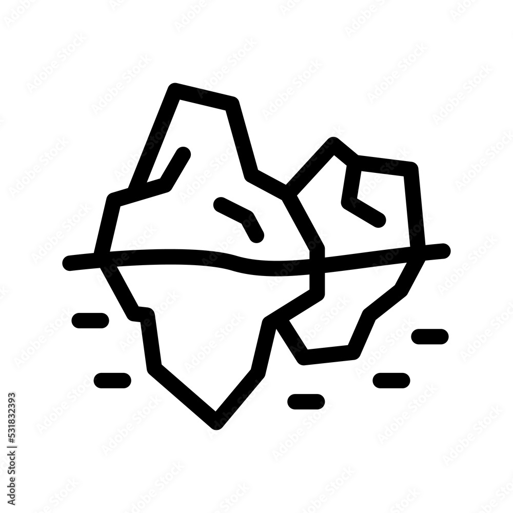 glacier ice line icon illustration vector graphic glacier ice line icon illustration vector graphic