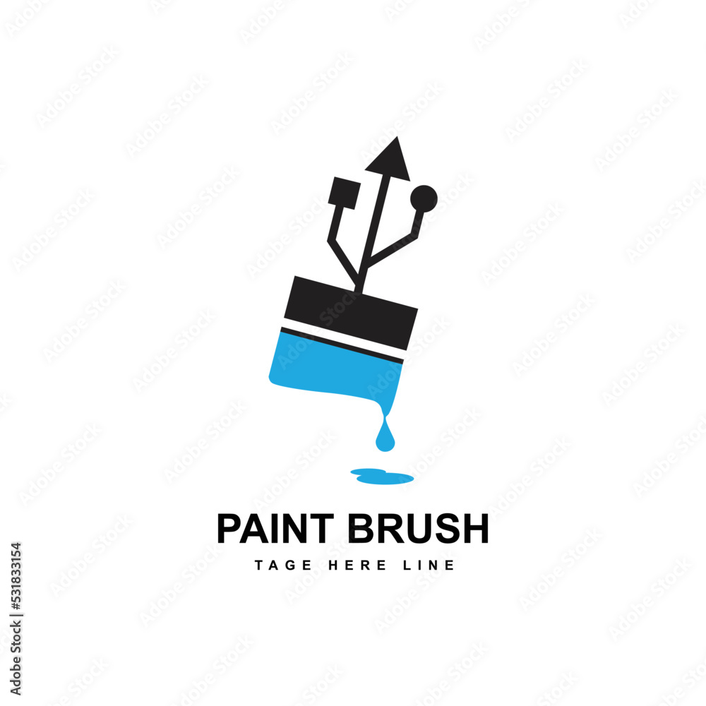 Фотография Paint technology brush logo