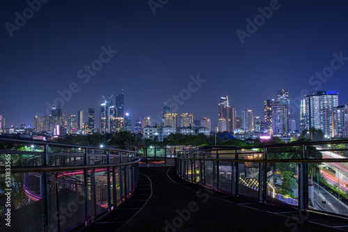 city skyline at night