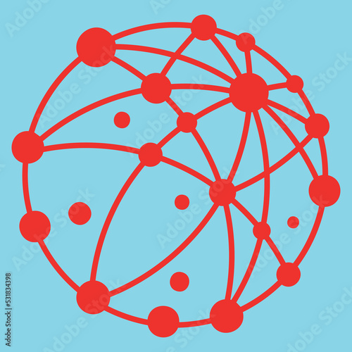 globle link or connection icon abstract monogram vector logo template