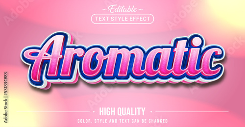 Editable text style effect - Aromatic text style theme.