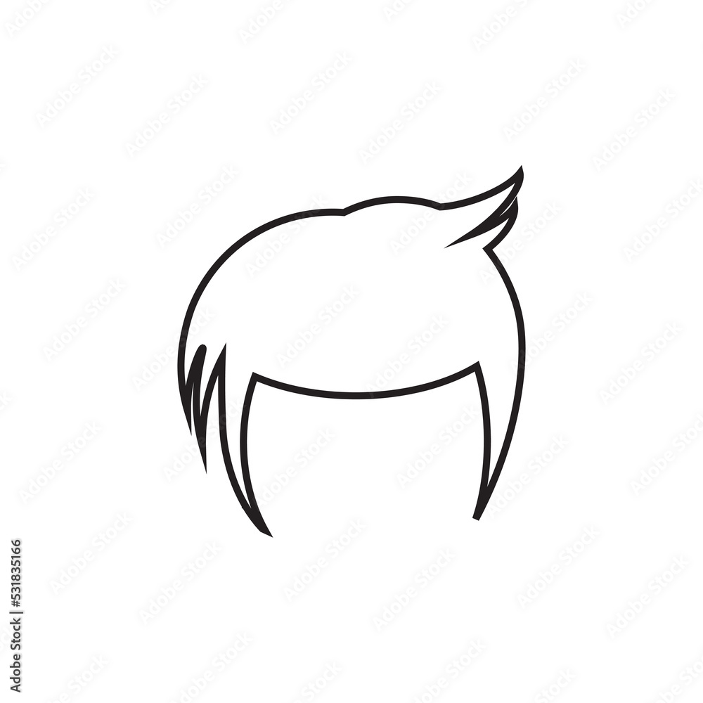 Graphic flat hair icon for your design and website Graphic flat hair icon for your design and website