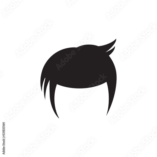 Graphic flat hair icon for your design and website
