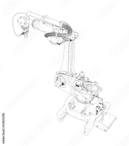 Industrial robot manipulator.