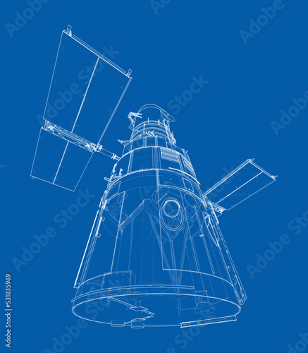 Hubble space telescope. Sattellite