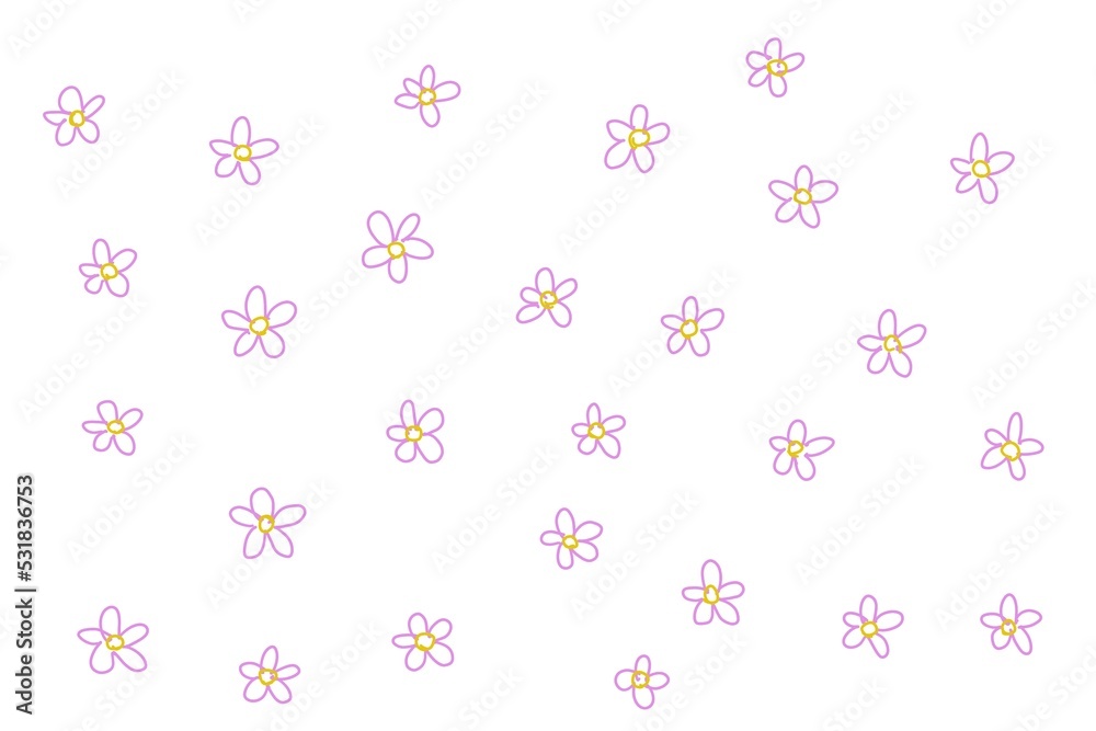 flower on white background paper art card
