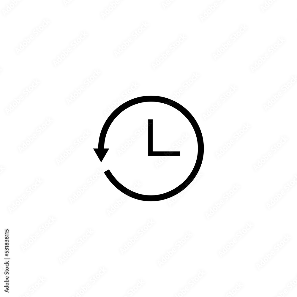 Graphic flat history icon for your design and website Graphic flat history icon for your design and website