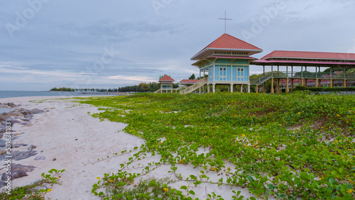 Rama 6 palace at Hua Hin King palace by the beach in HuaHin Thailand photo