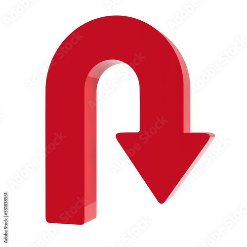 3d rendering arrow icon transparent