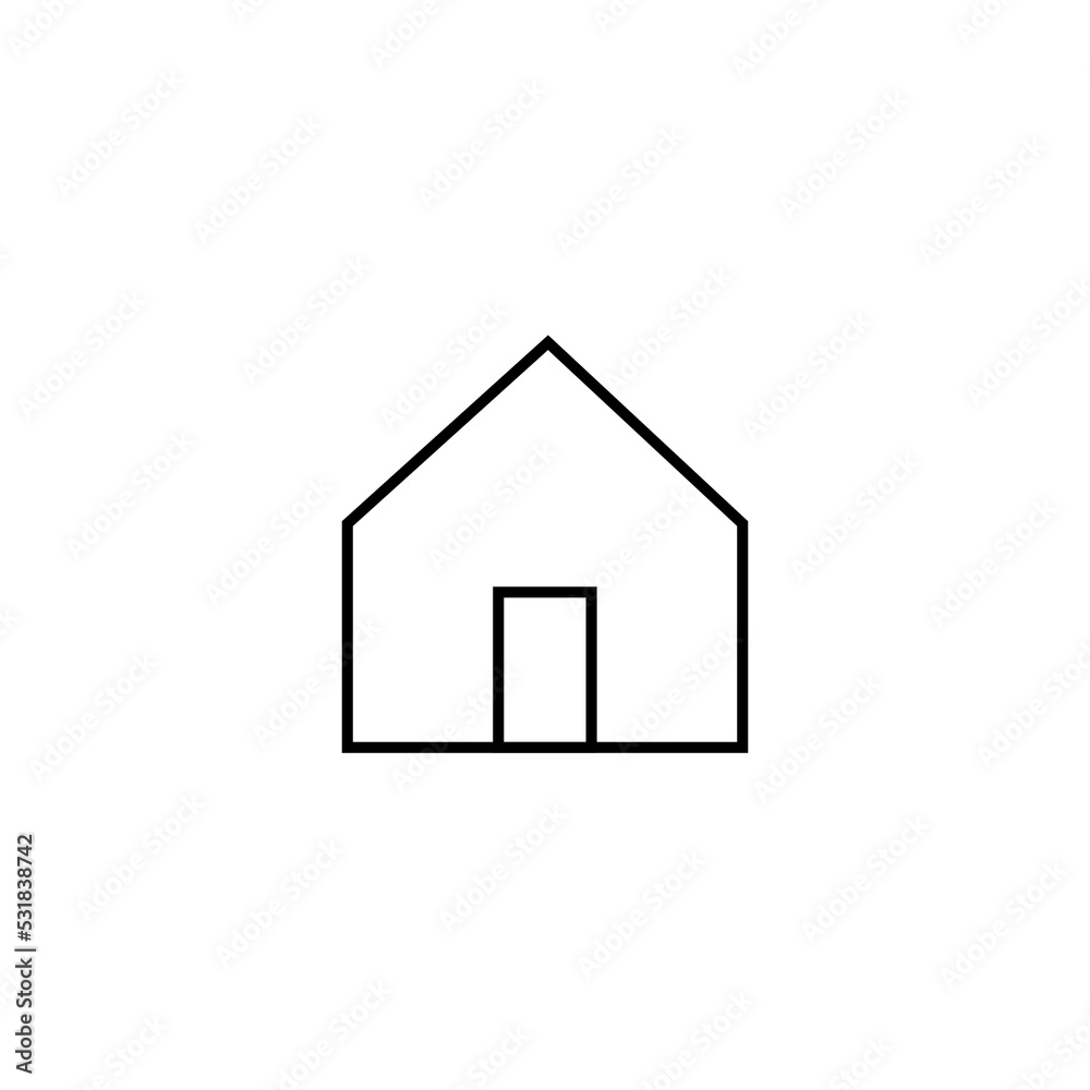 Graphic flat home icon for your design and website Graphic flat home icon for your design and website