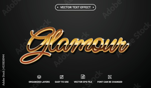 Glamour Editable Vector Text Effect.