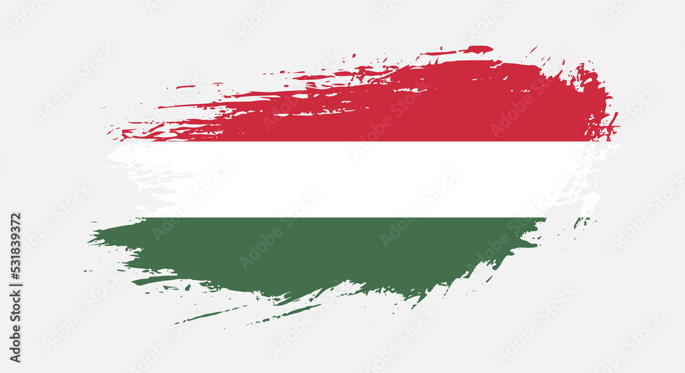 Free hand drawn grunge flag of Hungary on isolated white background Free hand drawn grunge flag of Hungary on isolated white background