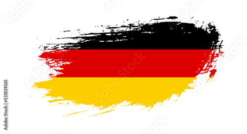 Free hand drawn grunge flag of Germany on isolated white background