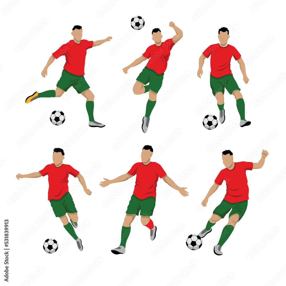 PORTUGAL Football Player Man Illustration World Cup 2022