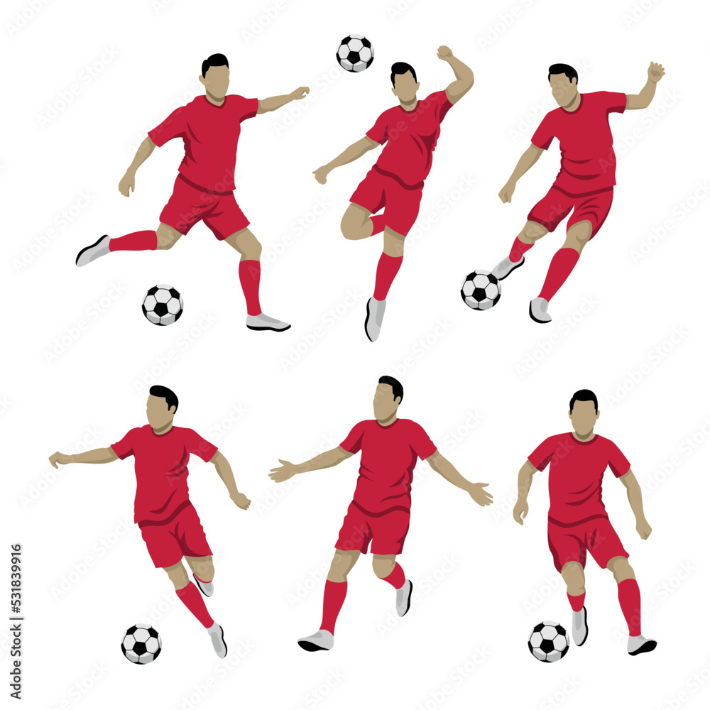 Qatar Football Player Man Illustration World Cup 2022