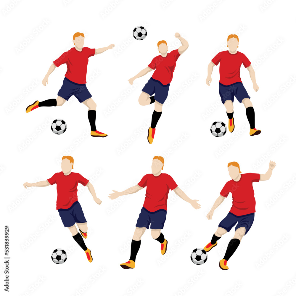 Spain Football Player Man Illustration World Cup 2022 Stock Vector ...