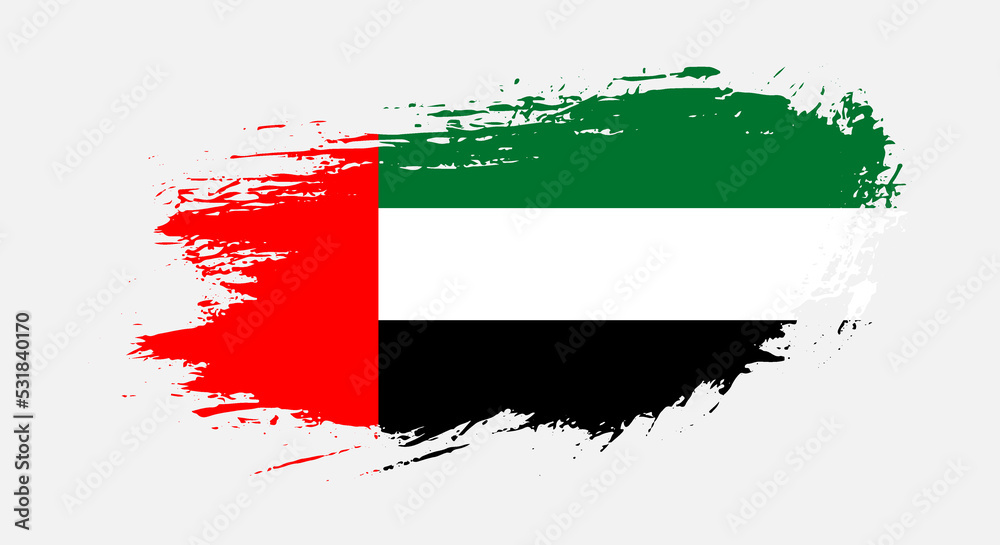 Free hand drawn grunge flag of United Arab Emirates on isolated white background Free hand drawn grunge flag of United Arab Emirates on isolated white background