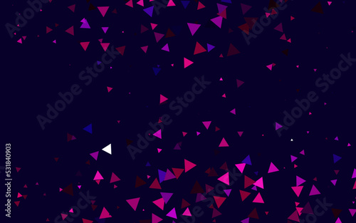 Light Pink vector layout with lines, triangles.